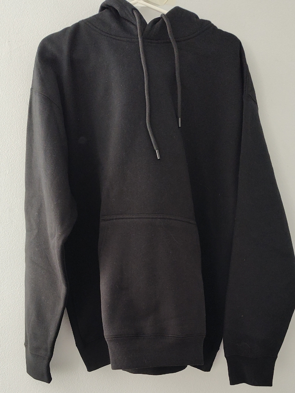 Black Men's Pullover Hoodie - Classic Casual Sweatshirt Size XL